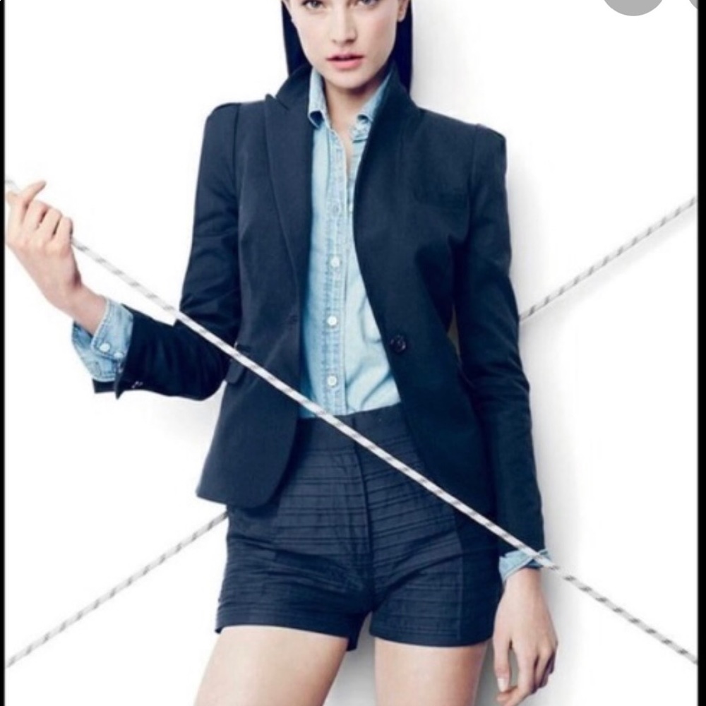 Size 10 TALL. J Crew Puff Shoulder Blazer. Navy. New w/out tags.